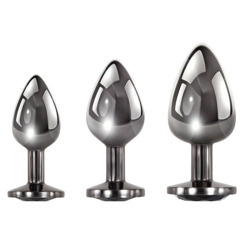 Evolved's Exquisite Black Gem Anal Plug Collection - Butt Plugs