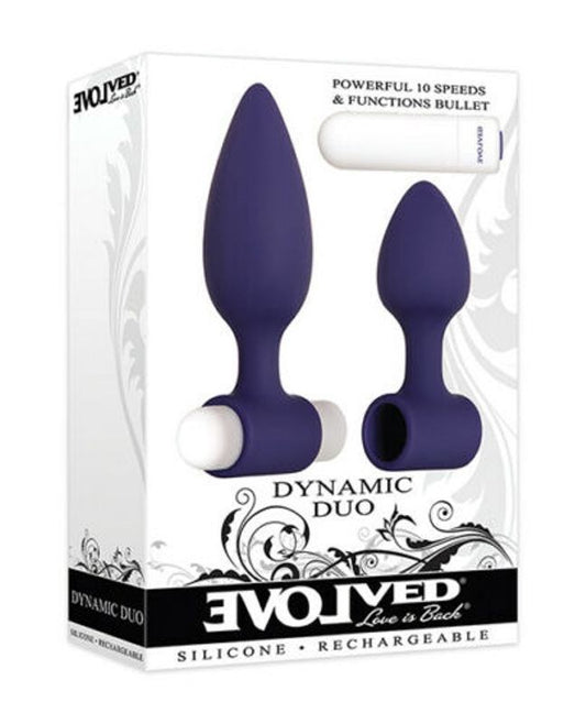 Evolved Dynamic Duo Quick Ship Cock Ring - - Anal Vibrators