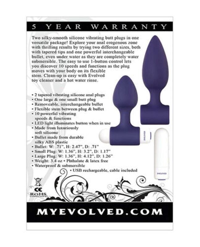 Evolved Dynamic Duo Quick Ship Cock Ring - - Anal Vibrators