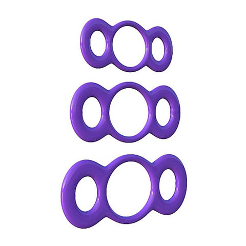 Pipedream Fantasy C Ringz 3 Ring Quick Release Trainer with Easy Grip Handles - Cock Rings