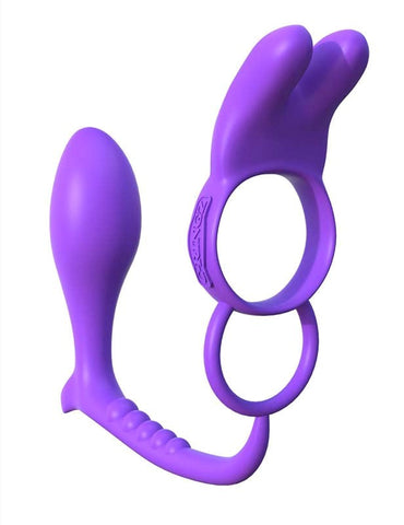 Pipedream Fantasy C Ringz Ass Gasm Vibrating Rabbit Ring Triple Stimulation - Cock Rings