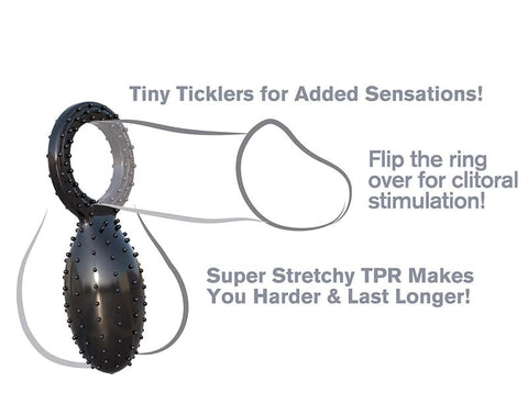 Pipedream Fantasy C Ringz Buzz Bomb Stretchy Cock Ring with Vibrating Bullet - Stretchy Cock Rings