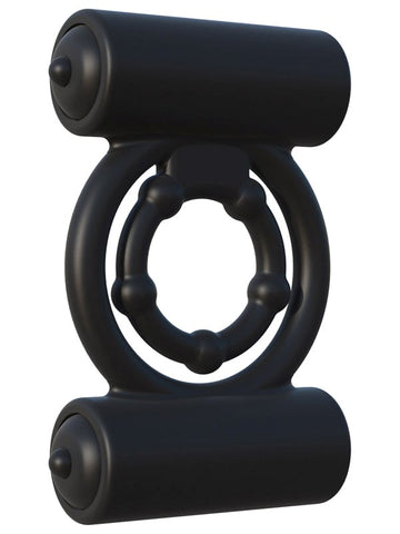 Pipedream Fantasy C Ringz Extreme Double Trouble Cock Ring with Dual Vibrating - Cock Rings