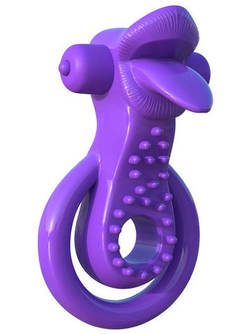 Pipedream Fantasy C Ringz Lovely Licks Couples Ring with Vibrating Bullet - Vibrating Cock Rings