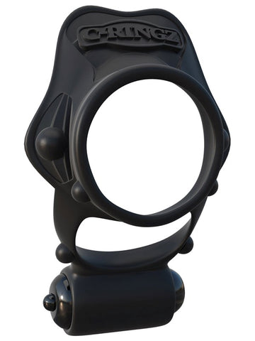Pipedream Fantasy C Ringz Rock Hard Vibrating Cock Ring with Bullet Vibrator - Cock Rings