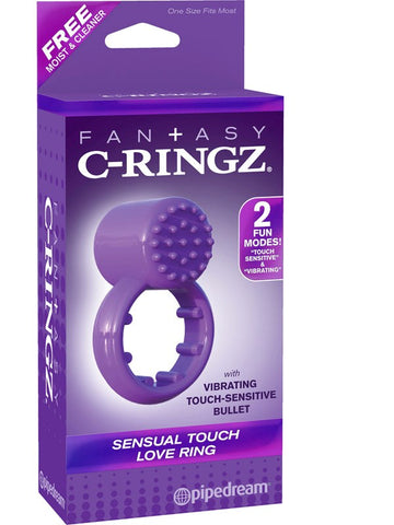 Pipedream Fantasy C Ringz Sensual Touch Vibrating Love Ring with Touch Response - Cock Rings