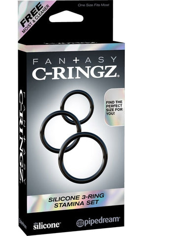 Pipedream Products Fantasy C Ringz Silicone 3 Ring Stamina Set Premium Cock Ring - Cock Rings