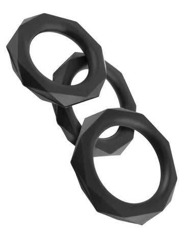 Fantasy C Ringz Silicone Designer Stamina Set Three Cock Ring Collection - Cock Rings