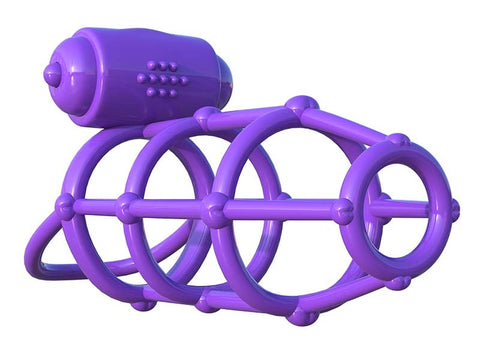 Pipedream Fantasy C-Ringz Vibrating Climax Cock Cage - Cock Rings