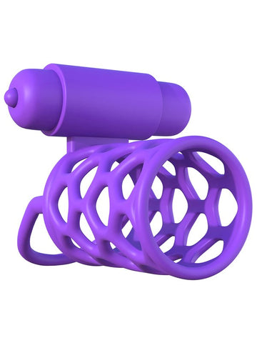 Pipedream Fantasy C Ringz Vibrating Couples Cock Cage Open Ended Design - Cock Rings