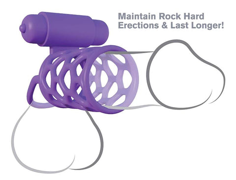 Pipedream Fantasy C Ringz Vibrating Couples Cock Cage Open Ended Design - Cock Rings