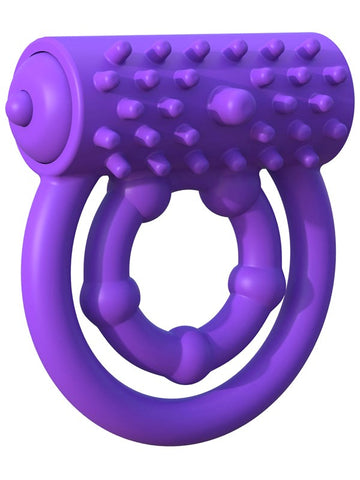 Fantasy C Ringz Vibrating Prolong Performance Ring with Dual Ring Design - Vibrating Cock Rings