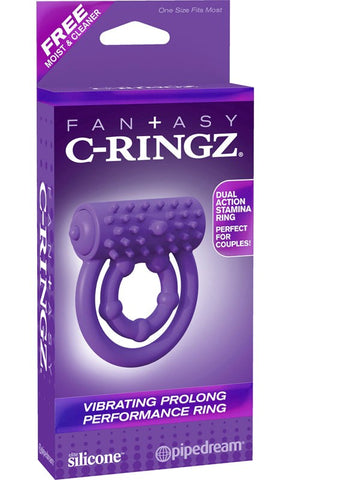 Fantasy C Ringz Vibrating Prolong Performance Ring with Dual Ring Design - Vibrating Cock Rings