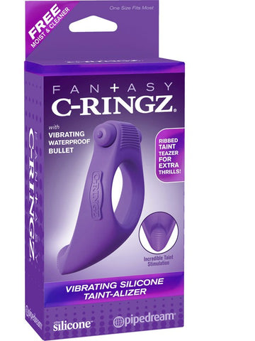 Pipedream Fantasy C Ringz Vibrating Silicone Taint Alizer Cock Ring - Vibrating Cock Rings