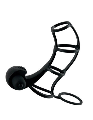 Fantasy X Tensions Deluxe Silicone Power Cock Cage with Vibrator - Pumps, Extenders and Sleeves