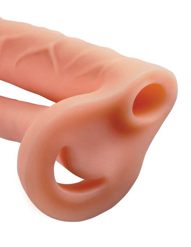 Fantasy X Tensions Double Trouble Penis Extension Solid with Dual Stimulator - Pumps, Extenders and Sleeves