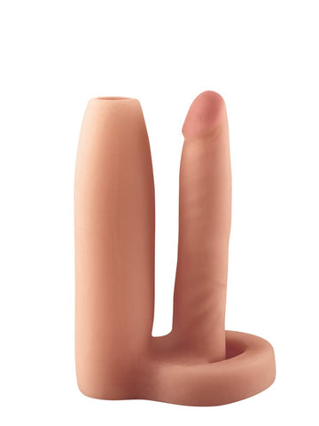Pipedream Fantasy X Tensions Double Trouble Cock Girth Gainer with Dual Design - Pumps, Extenders and Sleeves