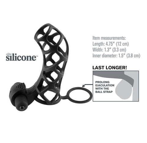 Fantasy X Tensions Extreme Silicone Power Cock Cage with Vibrator - Pumps, Extenders and Sleeves