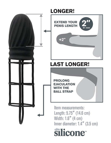 Fantasy X Tensions Gladiator Penis Extension with Ball Strap Support - Pumps, Extenders and Sleeves