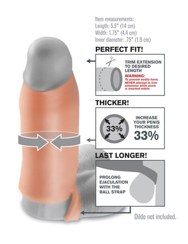 Fantasy X-Tensions Real Feel 5.5 Inches Cock Enhancer - Pumps, Extenders and Sleeves