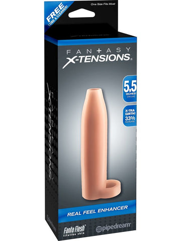 Fantasy X-Tensions Real Feel 5.5 Inches Cock Enhancer - Pumps, Extenders and Sleeves