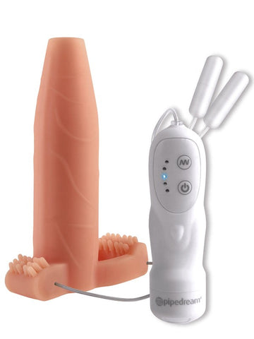 Pipedream Products Fantasy X Tensions Real Feel Twin Teazer Penis Extension - Pumps, Extenders and Sleeves