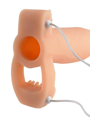 Pipedream Products Fantasy X Tensions Real Feel Twin Teazer Penis Extension - Pumps, Extenders and Sleeves