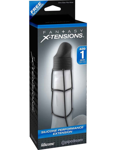 Fantasy X Tensions Silicone Performance Penis Extension with Ball Strap - Pumps, Extenders and Sleeves