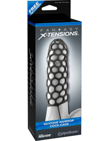 Fantasy X Tensions Warrior Mens Cock Cage with Honeycomb Texture - Pumps, Extenders and Sleeves