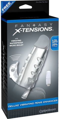 Fantasy X Tensions Deluxe Vibrating Penis Enhancer with Customizable Fit - Pumps, Extenders and Sleeves