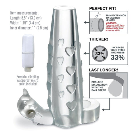 Fantasy X Tensions Deluxe Vibrating Penis Enhancer with Customizable Fit - Pumps, Extenders and Sleeves