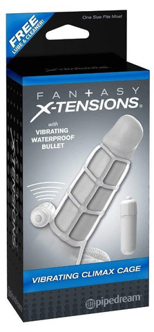 Fantasy X Tensions Vibrating Climax Cock Cage with Mini Bullet Vibrator - Pumps, Extenders and Sleeves