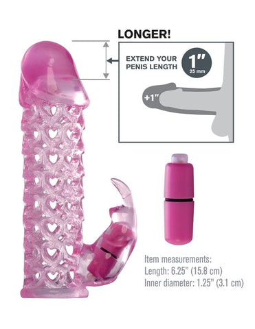 Fantasy X Tensions Vibrating Couples Cock Cage Pink with Dual Stimulation - Pumps, Extenders and Sleeves