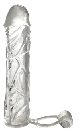 Fantasy X Tensions Vibrating Super Penis Sleeve with Bullet Vibrator - Pumps, Extenders and Sleeves