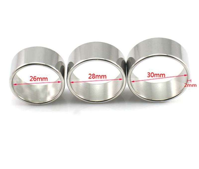 Fashion Mens Stainless Steel Cock Ring Discreet Packaging - - Cock Rings