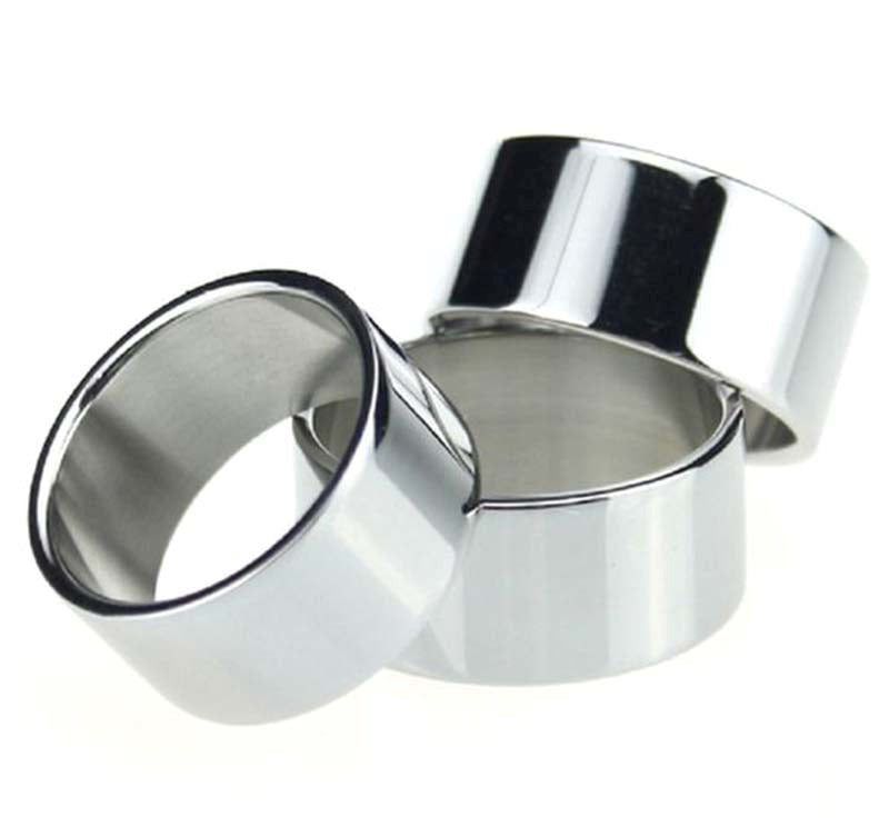 Fashion Mens Stainless Steel Cock Ring Discreet Packaging - - Cock Rings