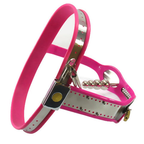 BDStyle Female Chastity Belt With Plug Adjustable Steel Design - Male Chastity