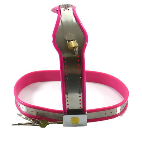 BDStyle Female Chastity Belt With Plug Adjustable Steel Design - Male Chastity