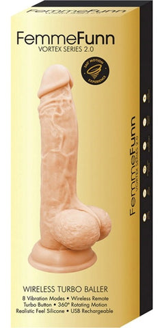 VVOLE LLC FemmeFunn Vortex Series 2.0 Wireless Turbo Baller Vibrator - Masturbators and Strokers