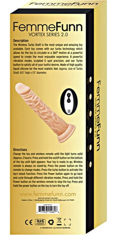 FemmeFunn Vortex Series 2.0 Wireless Turbo Shaft Premium Vibrator - Masturbators and Strokers