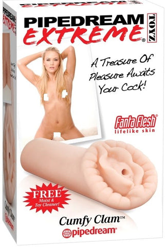 Pipedream Fetish Fantasy Extreme Cumfy Clam Male Masturbator Soft Sleeve - Masturbators and Strokers