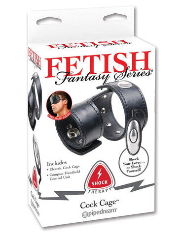 Fetish Fantasy Shock Therapy Mens Cock Cage with Electro Stimulation - Cock Rings