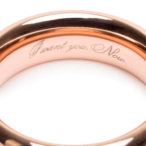 Love Honey Fifty Shades Freed I Want You Now Steel Love Ring Rose Gold - Steel Cock Rings