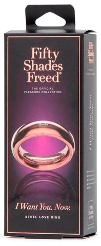 Love Honey Fifty Shades Freed I Want You Now Steel Love Ring Rose Gold - Steel Cock Rings