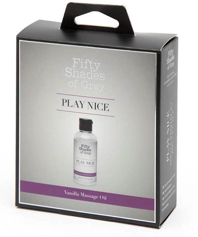 Fifty Shades of Grey Play Nice Vanilla Massage Oil 90ml Non Greasy Formula - Lubricants and Lotions
