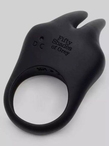 Love Honey Fifty Shades Delightful Rabbit Ears Couples Cock Ring 20 Vibration Modes - Cock Rings