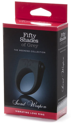 Fifty Shades of Grey Secret Weapon Vibrating Love Ring with Textured Stimulator - Cock Rings