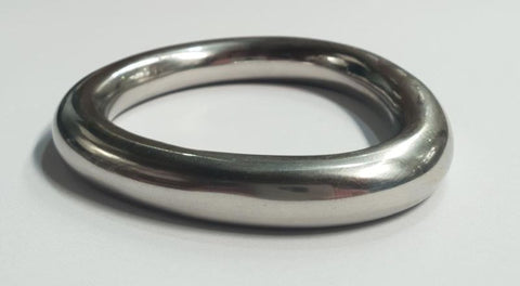 Hells Couture Flared Cock Ring Large Surgical Steel Enhancement - Cock Rings
