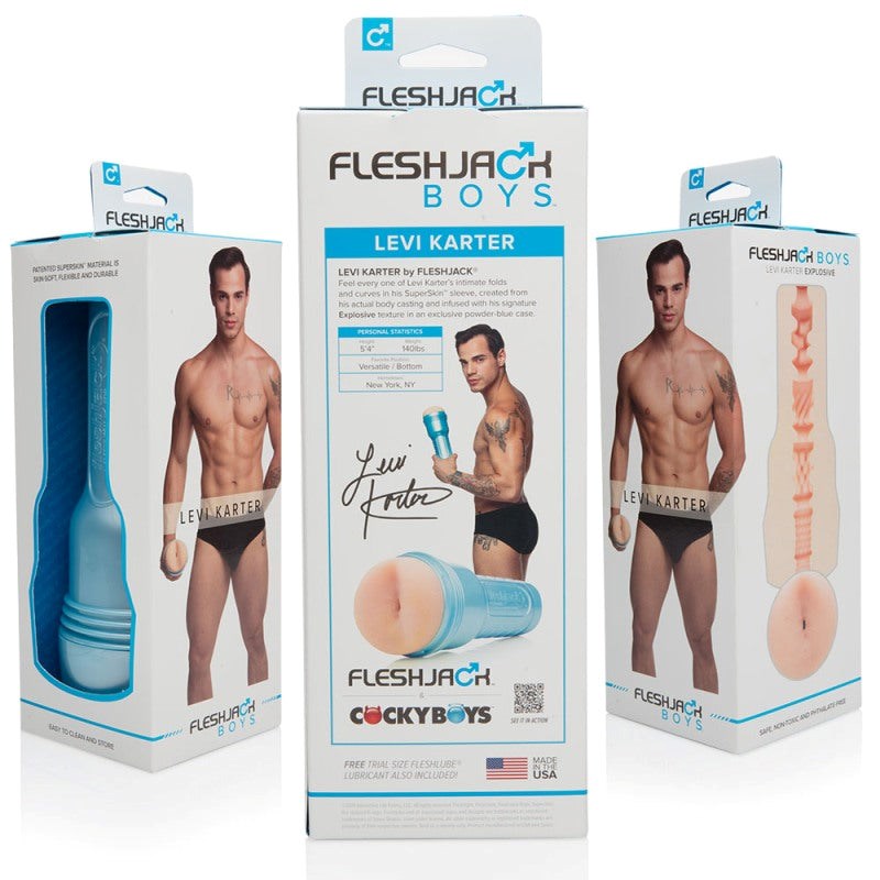 Fleshjack Boys Levi Karter Explosive Premium Cock Gear - - Masturbators and Strokers
