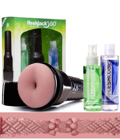 Fleshlight Fleshjack Go Surge Masturbator and Lubricant Combo Pack - Fleshlight Male Masturbators